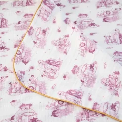 Couverture mi saison pour bébé Jouy rose