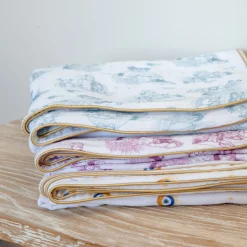 Couverture mi saison pour bébé Jouy bleu