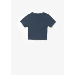 Crop top fille Yukongi bleu marine en coton