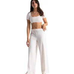 Crop-top manches courtes blanc