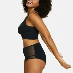 Culotte absorbante taille haute noir