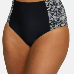Culotte de bain taille haute noir