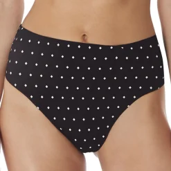 Culotte de bain taille haute noire