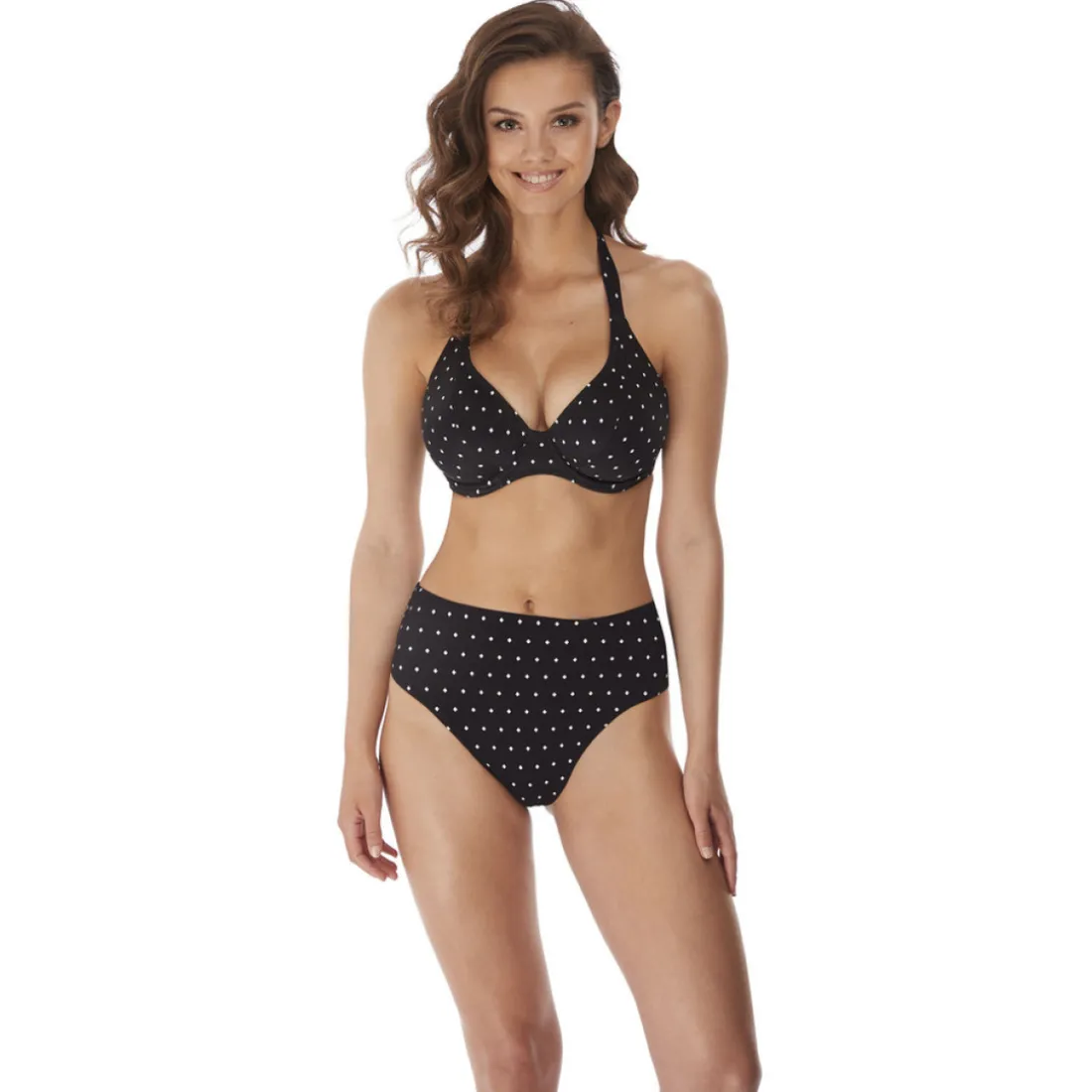 Culotte de bain taille haute noire