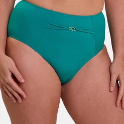 Culotte de bain taille haute - Bleu