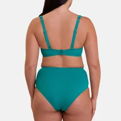 Culotte de bain taille haute - Bleu