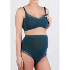 Culotte de grossesse maxi verte Cache-Cœur Lingerie en viscose