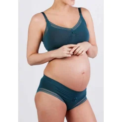 Culotte de grossesse verte Cache-Cœur Lingerie en viscose
