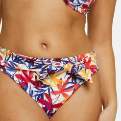 Culotte de maillot de bain classique - Blanche- Florale
