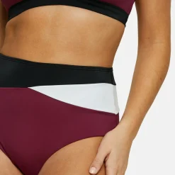 Culotte de maillot de bain taille haute - Rouge
