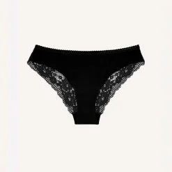 Culotte dos en dentelle - Noire