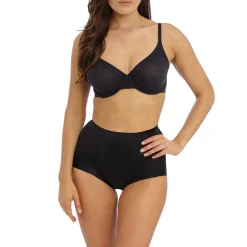Culotte gainante taille haute - Noire en nylon