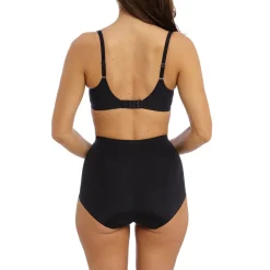 Culotte gainante taille haute - Noire en nylon