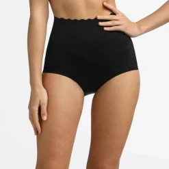 Culotte haute Noire effet sculptant en microfibre femme - Beauty Lift DIM