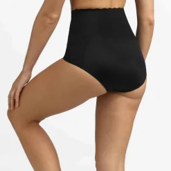 Culotte haute Noire effet sculptant en microfibre femme - Beauty Lift DIM