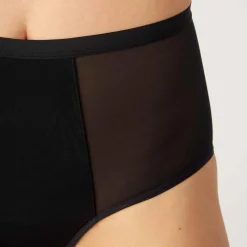Culotte Menstruelle Taille Haute flux léger et moyen Flux Undies noir