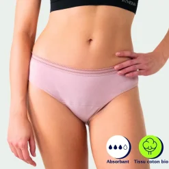 Culotte pour les règles femme Athena rose en coton