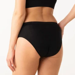 Culotte pour les règles femme Athena noir en coton