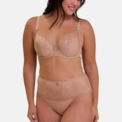 Culotte taille haute beige