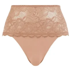 Culotte taille haute beige
