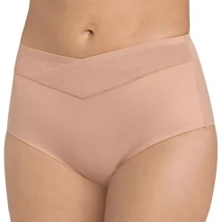 Culotte taille haute beige