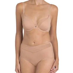 Culotte taille haute beige