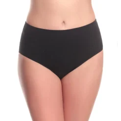 Culotte taille haute en coton noire