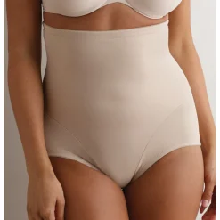 Culotte taille haute gainante - Nude en nylon