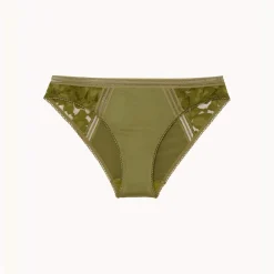 Culotte taille haute motifs fleuris - Verte