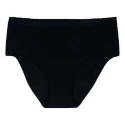 Culotte taille haute pour les règles femme Athena noir en coton