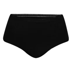 Culotte taille haute pour les règles femme Athena noir en coton