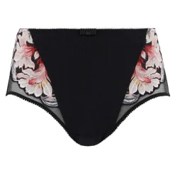 Culotte taille haute Rosa Fantaisie Aquarelle Florale Noire