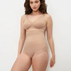 Culotte taille haute sculptante beige