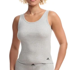 Débardeur femme Active Flex Ribbed Adidas gris en coton