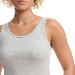 Débardeur femme Active Flex Ribbed Adidas gris en coton