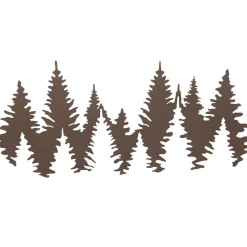 Déco Murale Epineux Métal Sapins