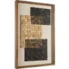 Décoration murale n°1 mosaïque en Pin recyclé SANDY beige et noire