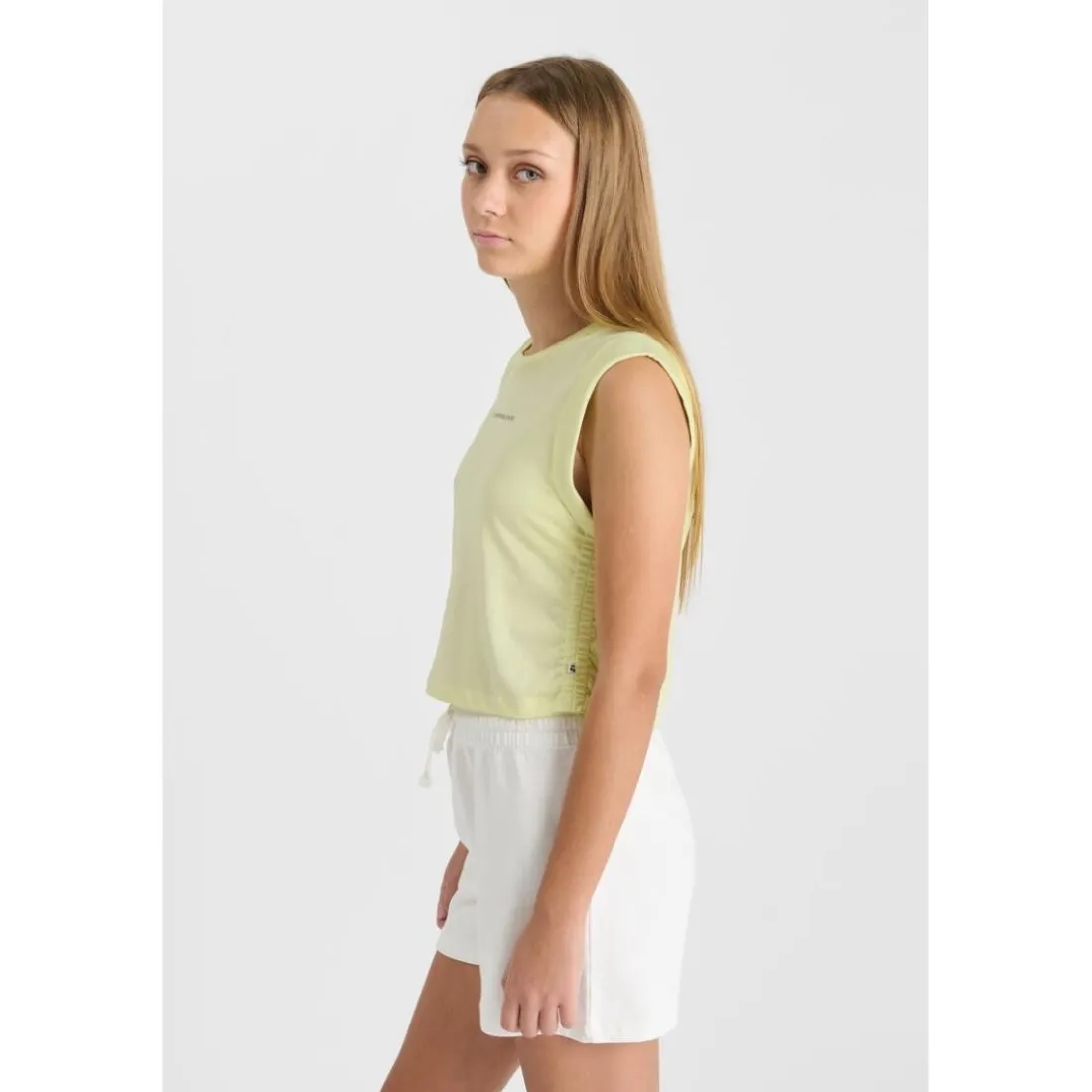 Debardeur TODEGI jaune en coton Rhea