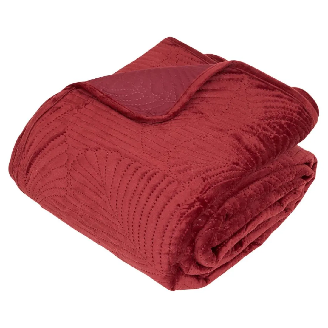 Dessus de lit Delia 260x240cm - rouge grenat