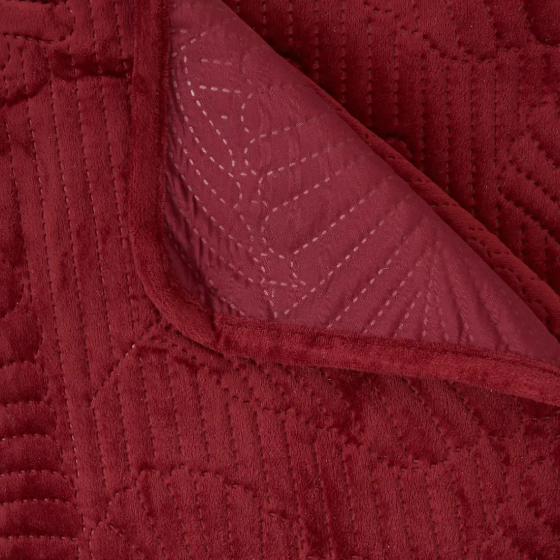 Dessus de lit Delia 260x240cm - rouge grenat