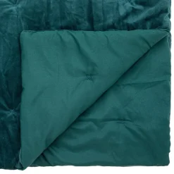Dessus de Lit en Velours JIL Bleu canard 240X260
