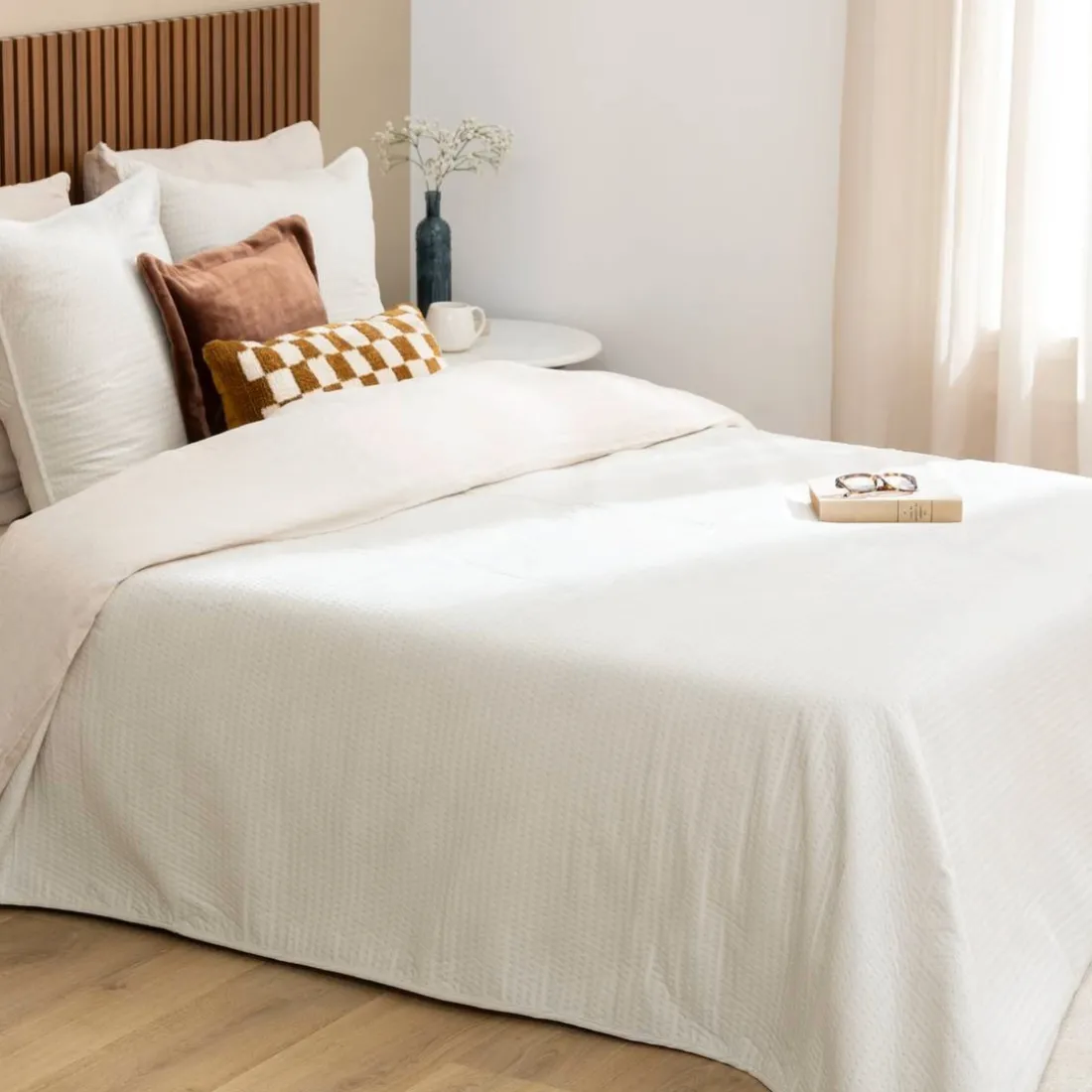 Dessus de lit Lilou 260x240cm - ivoire