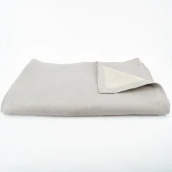 Dessus de lit micro-motif jacquard PERIGORD perle
