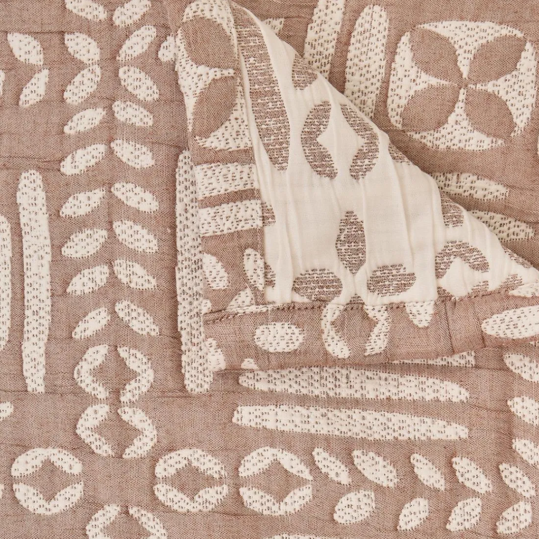 Dessus de lit Nuvia 260x240cm - terracotta