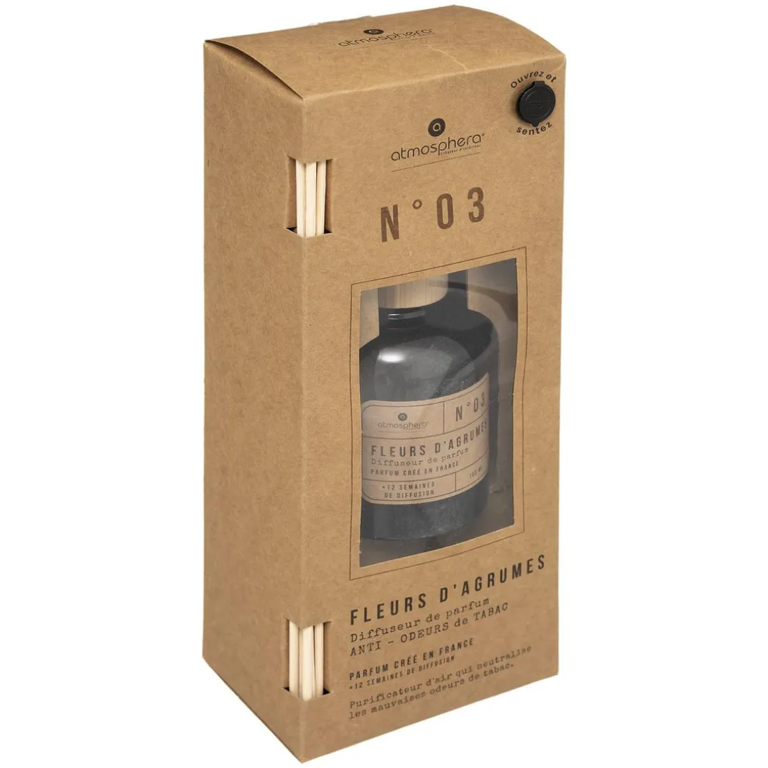 Diffuseur en verre anti-odeur de tabac 150ml