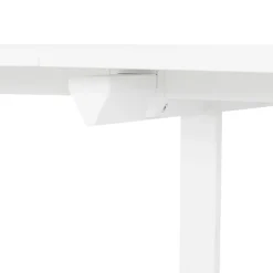Double bureau bench ou table de réunion 'AMADEUS' en bois et métal blanc