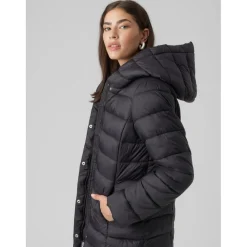 Doudoune à capuche - Noir en nylon
