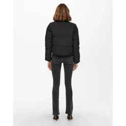 Doudoune Col haut Manches longues Court noir
