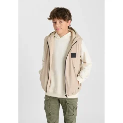 Doudoune garçon sans manches à capuche IRONBO beige Ira en nylon