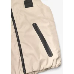 Doudoune garçon sans manches à capuche IRONBO beige Hank en nylon
